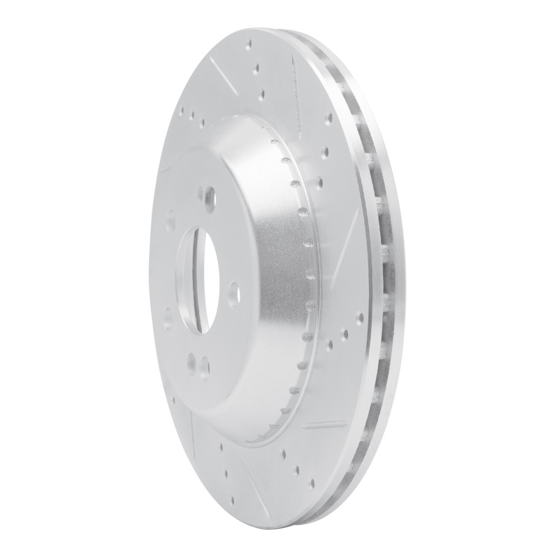Mercedes-Benz S450 Brake Rotor (1) - Rear Right - R1 Concepts - Drilled & Slotted - Silver - `15-`21